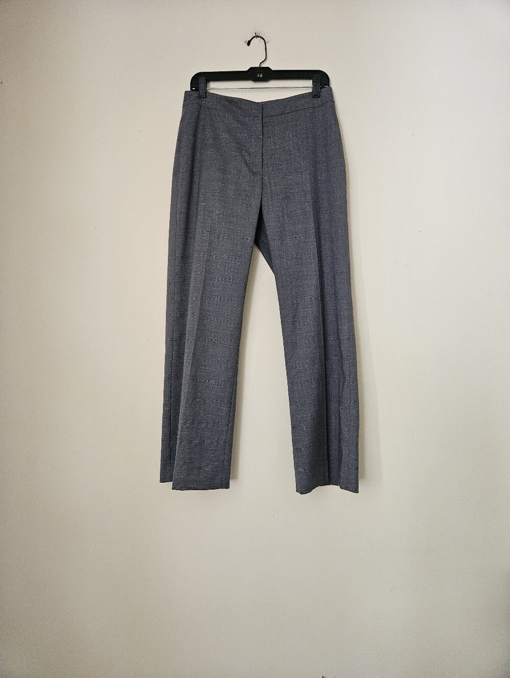 Kasper Women's Gray Dress Pants - Subtle Pattern Straight Leg, Size 8P